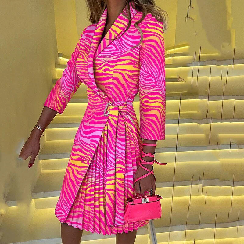 Laura Statement Blazer Dress with a Notched Collar Occasion Edit