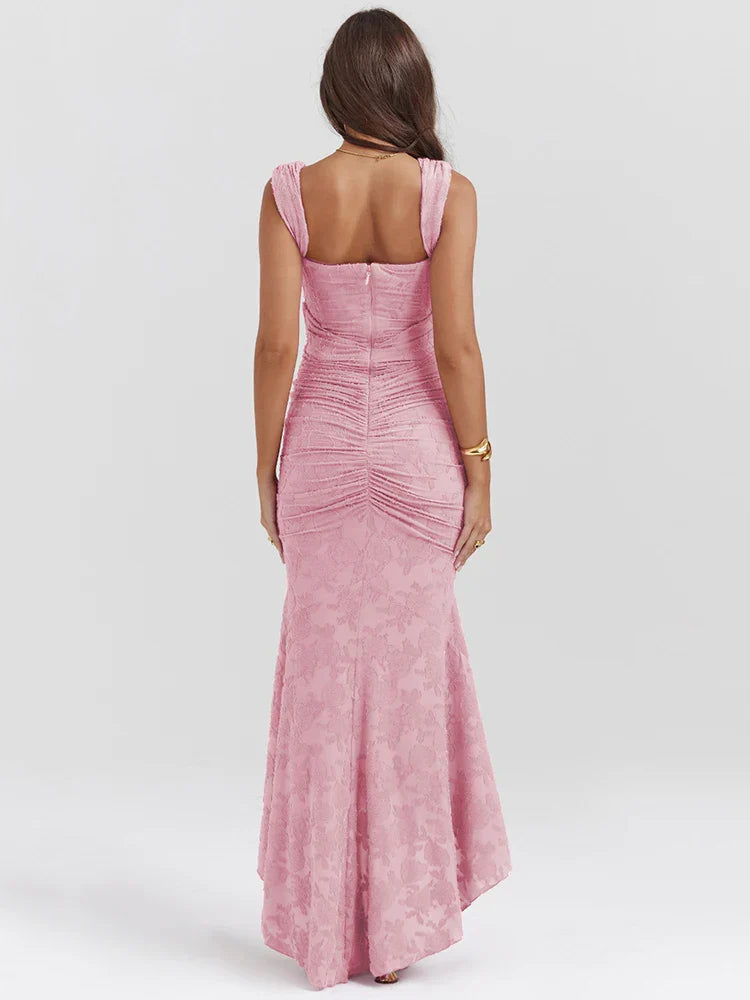 Offshoulder Sleeveless Bodycon Club Party Maxi Dress