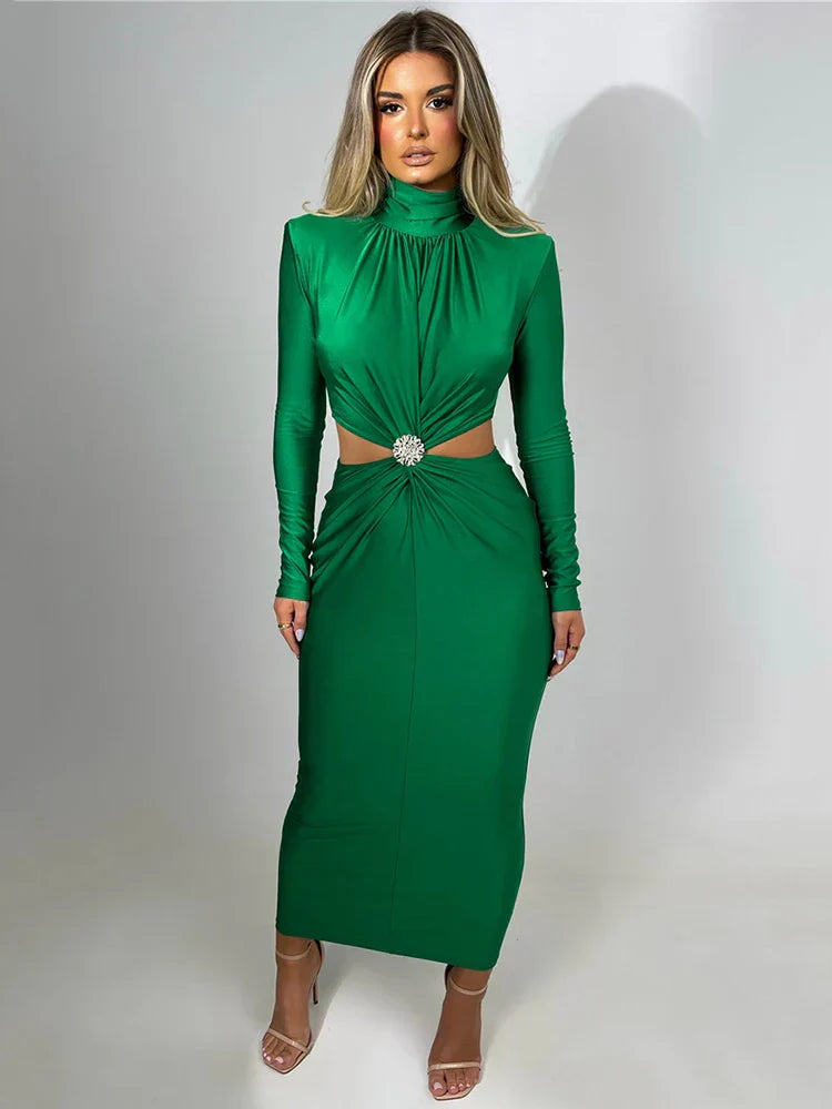 Graceful Hollow Out Maxi Evening Dress Cut Out Dresses