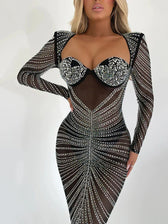 Sheer Mesh Maxi Dress