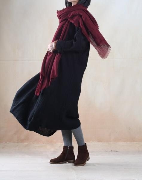 My freedom - black linen dress maxis plus size caftan dress floor legnth