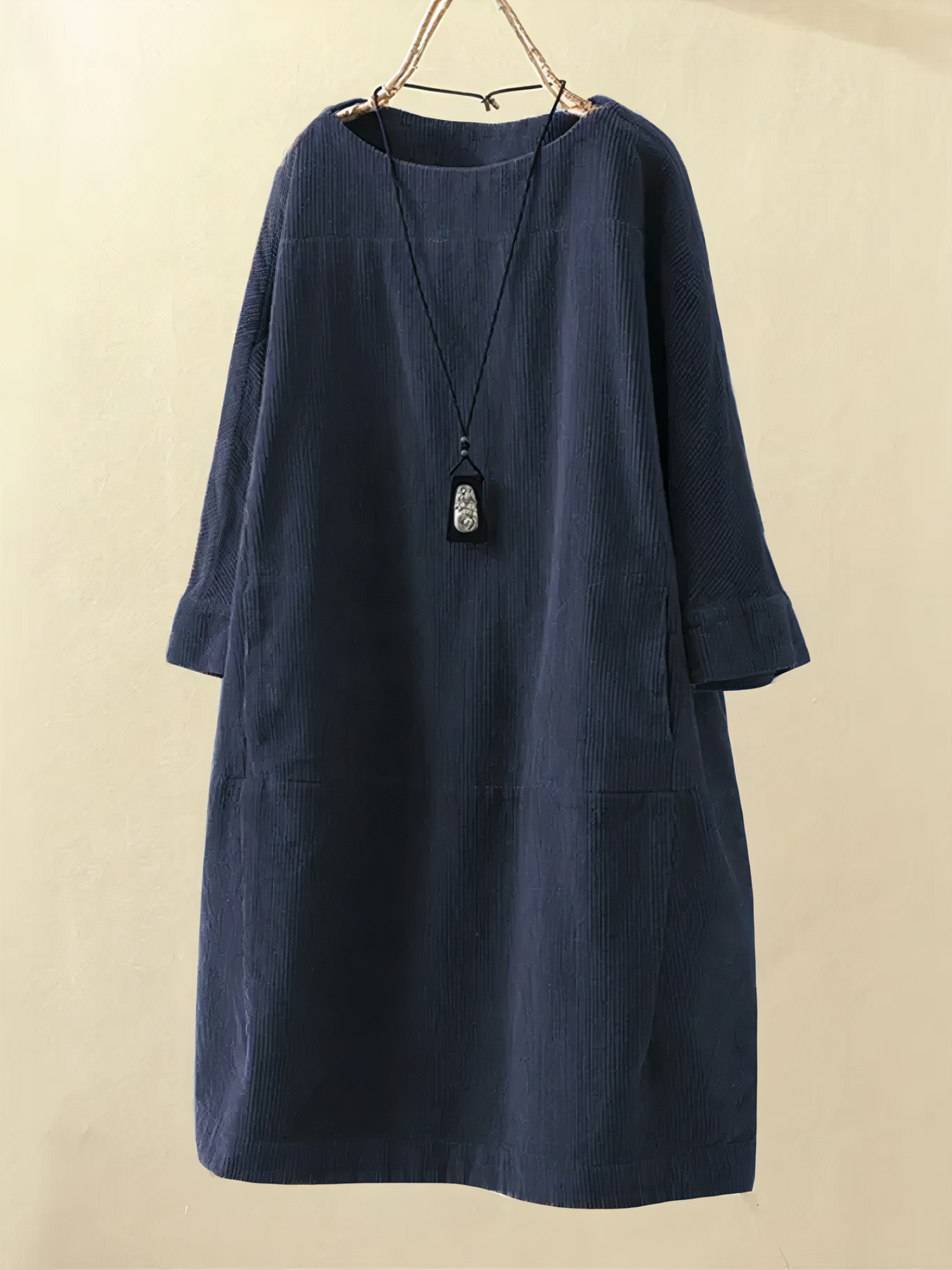 María Aesthetic a Line Corduroy Dress Evening Wear Edit