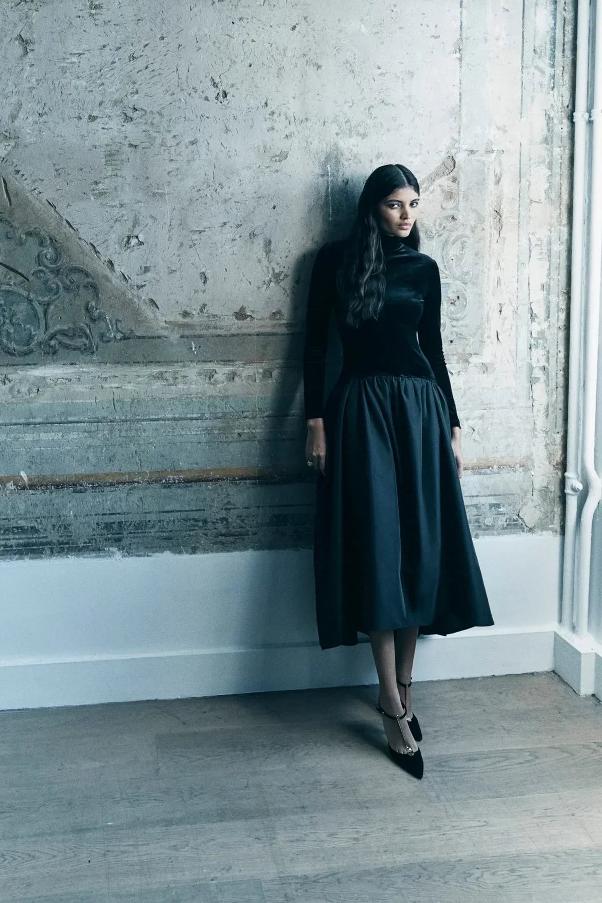 Premium Marta Long Sleeved Midi Dress Elevated Occasion Wear