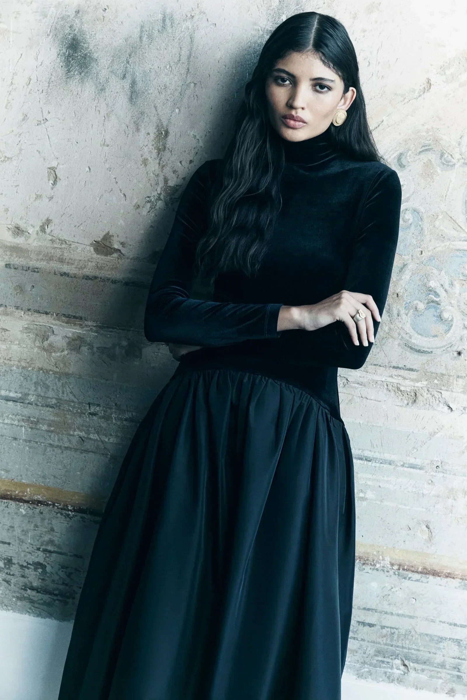 Premium Marta Long Sleeved Midi Dress Elevated Occasion Wear
