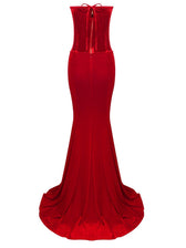 Natalia Strapless Velvet Maxi Dress 8