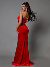 Natalia Strapless Velvet Maxi Dress 5