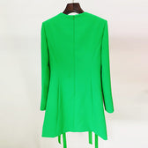 Lace Up Side Long Sleeve Shift Mini Dress 2