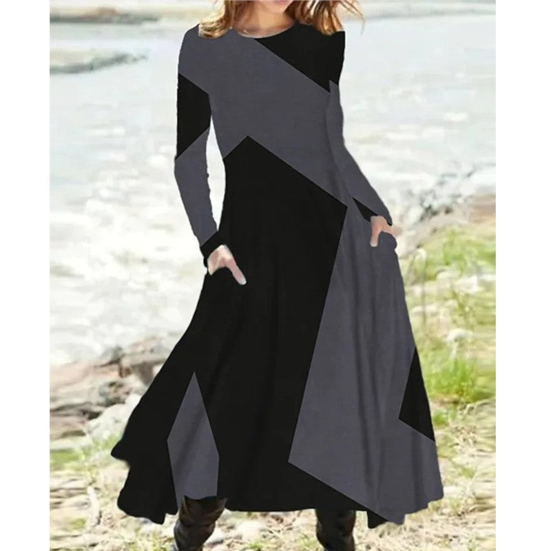 Aesthetic Aixa Women's Long Sleeved Midi Dress Premium Wardrobe Essential