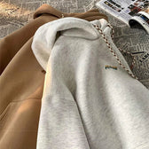 FLOWER Letter Print Y2K Fleece Hoodie