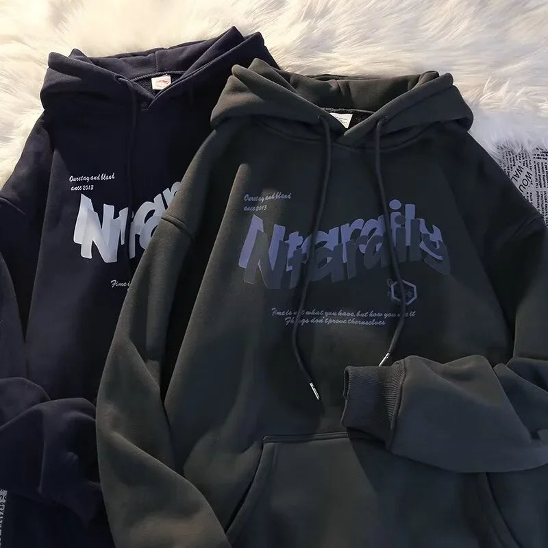 Goth Letter Print Oversized Hoodie