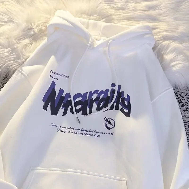 Goth Letter Print Oversized Hoodie