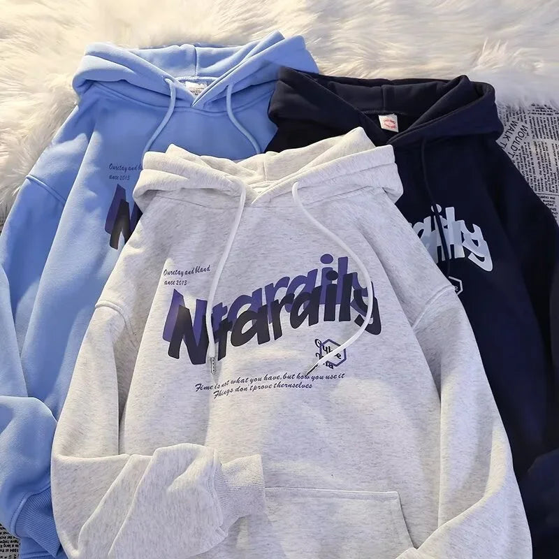 Goth Letter Print Oversized Hoodie