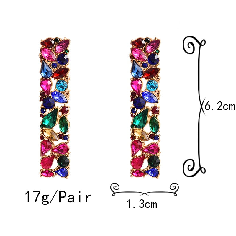 Paradise Rhinestone Stud Earrings