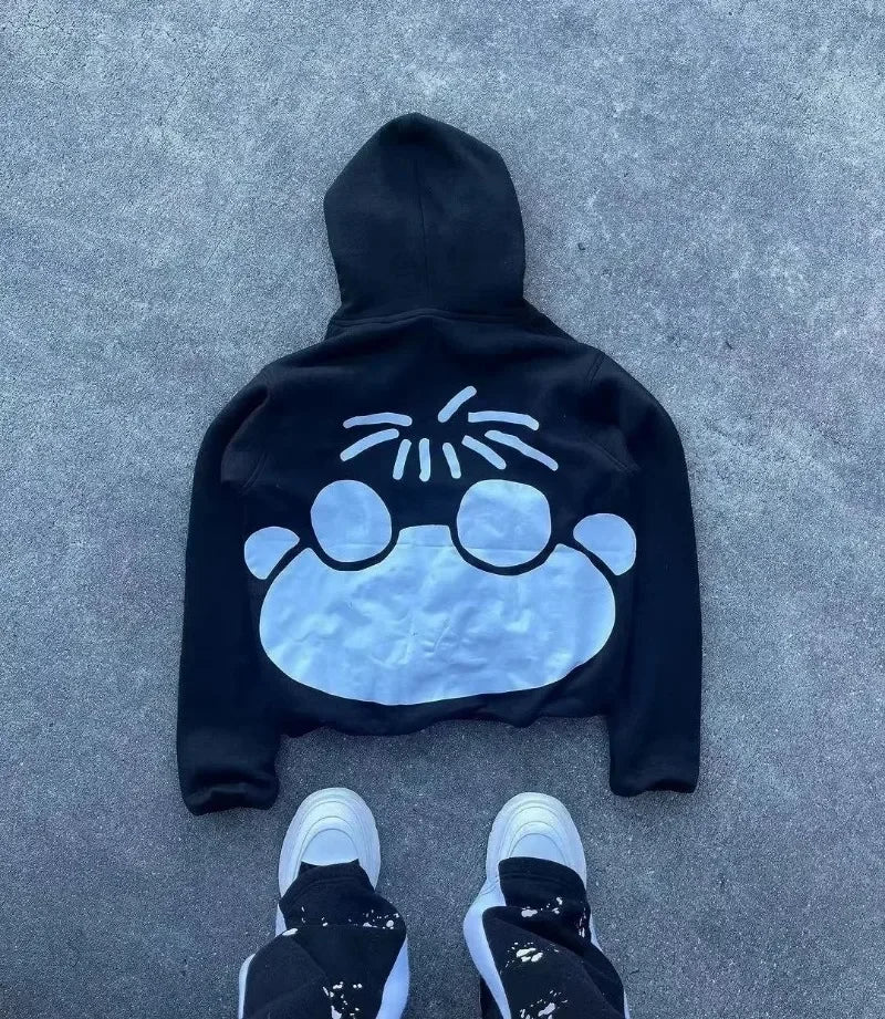 Fun Pattern Printed Hoodie
