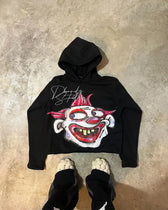 Autumn Fun Pattern Printed Hoodie black 2 / M