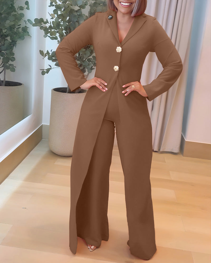 Stylish Wide-Leg Jumpsuit for Women | Comfortable & Versatile Fit
