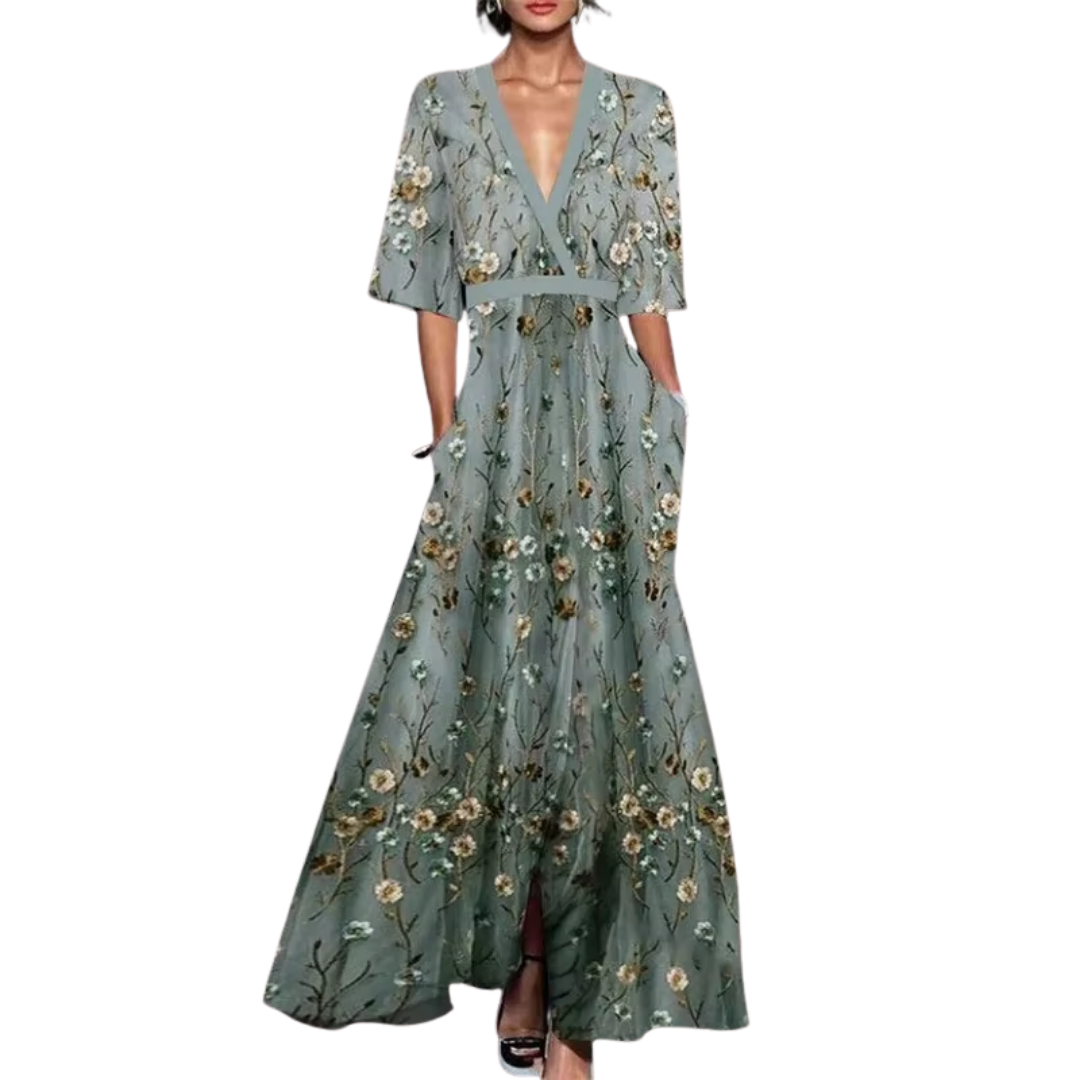 Valeria Chic Floral Dress Premium Wardrobe Essential
