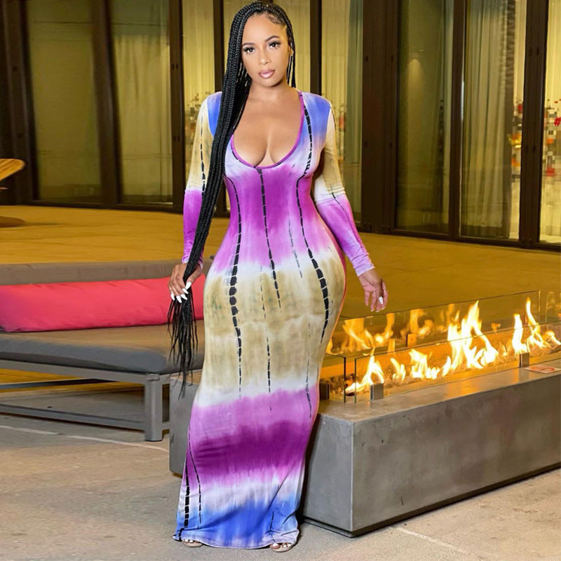 Vertical Stripe Print Strapless Tube Bodycon Maxi Dress 17