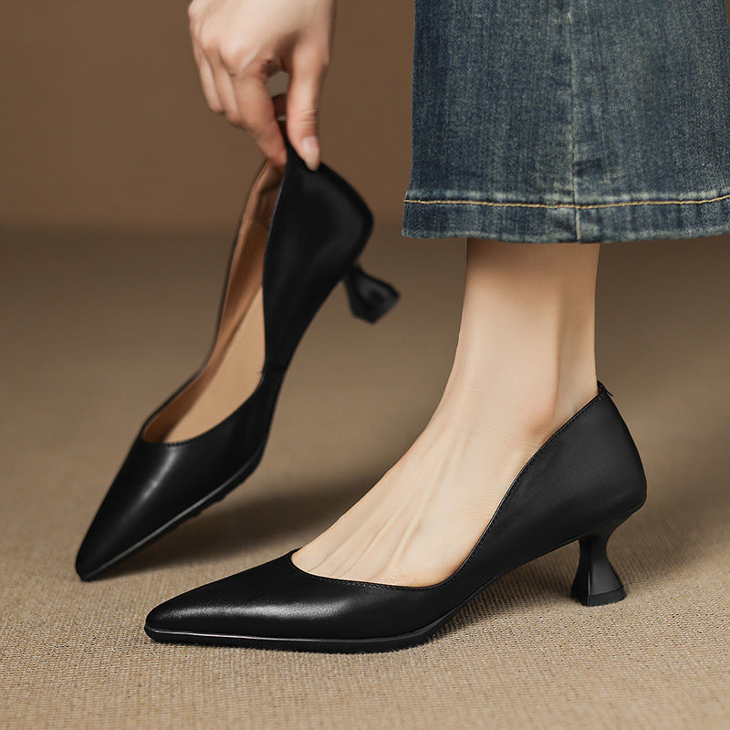 Pointed Toe Kitten Heel Pumps