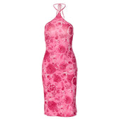 Halter Neck Backless Bodycon Midi Dress 5