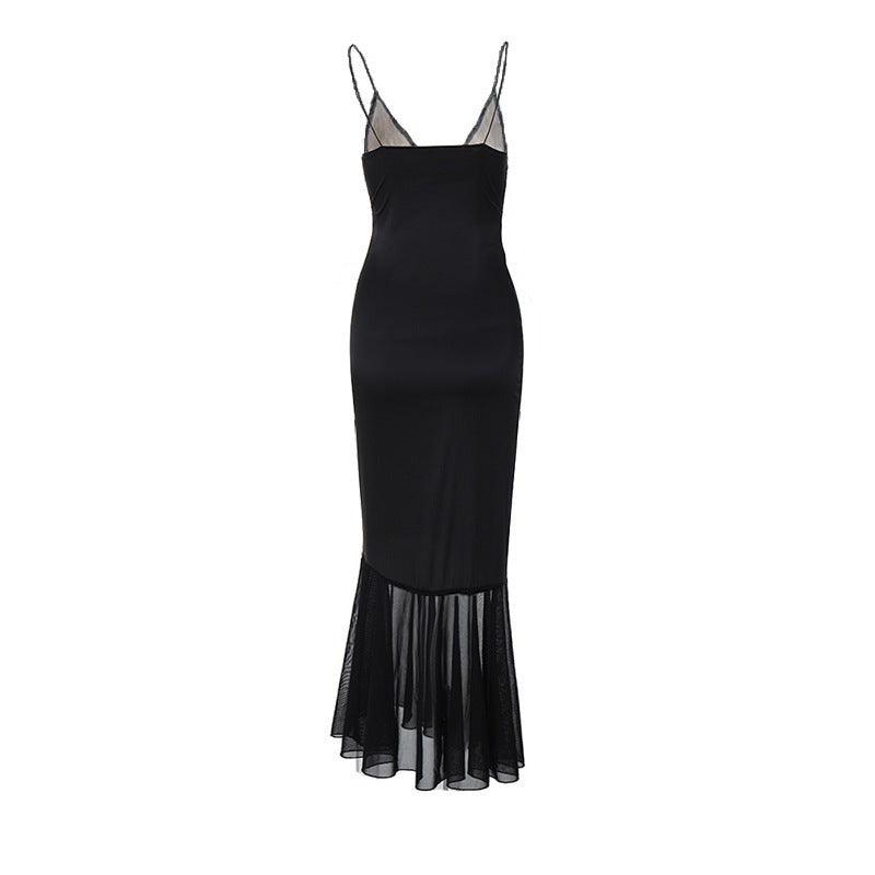 Sultry Nights Lace Fishtail Maxi Dress - View 7