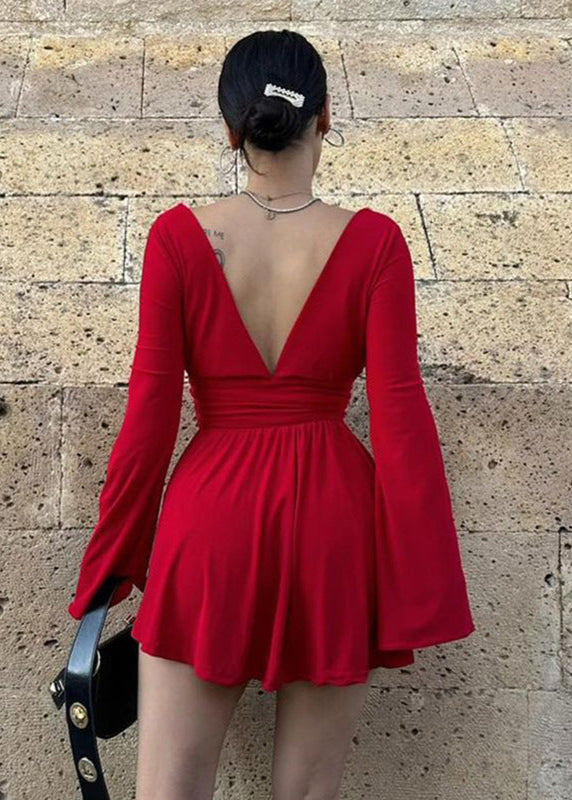 Amara Long Sleeve Wrap Mini Dress