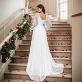 Lace Long Sleeve Dress Jumpsuit Lace Cocktail Wedding Dress - View 3
