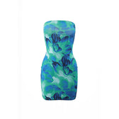 Floral Strapless Bodycon Mini Dress 9