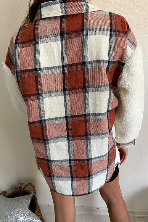 All Your Own Plaid Sherpa Jacket