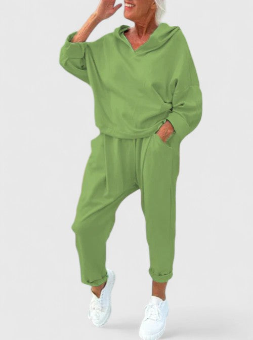 Hooded Sweatshirt and Jogger Pants Two Piece Set