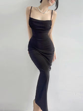 Black Backless Bodycon Dress L / Coffee Coffee Bodycon Dress