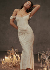 Rosalie - Off-Shoulder Lace Mermaid Dress 8