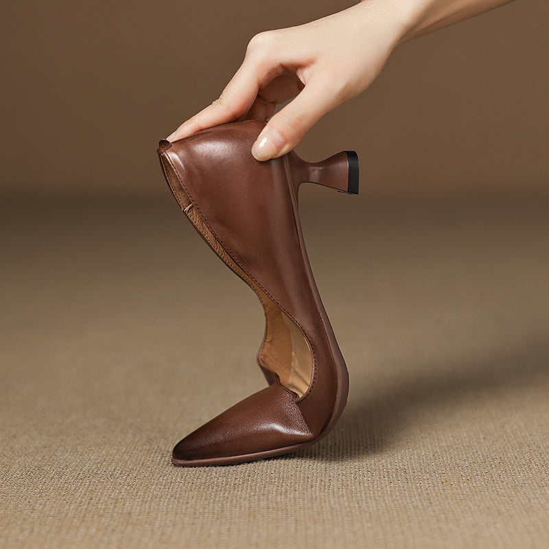 Pointed Toe Kitten Heel Pumps