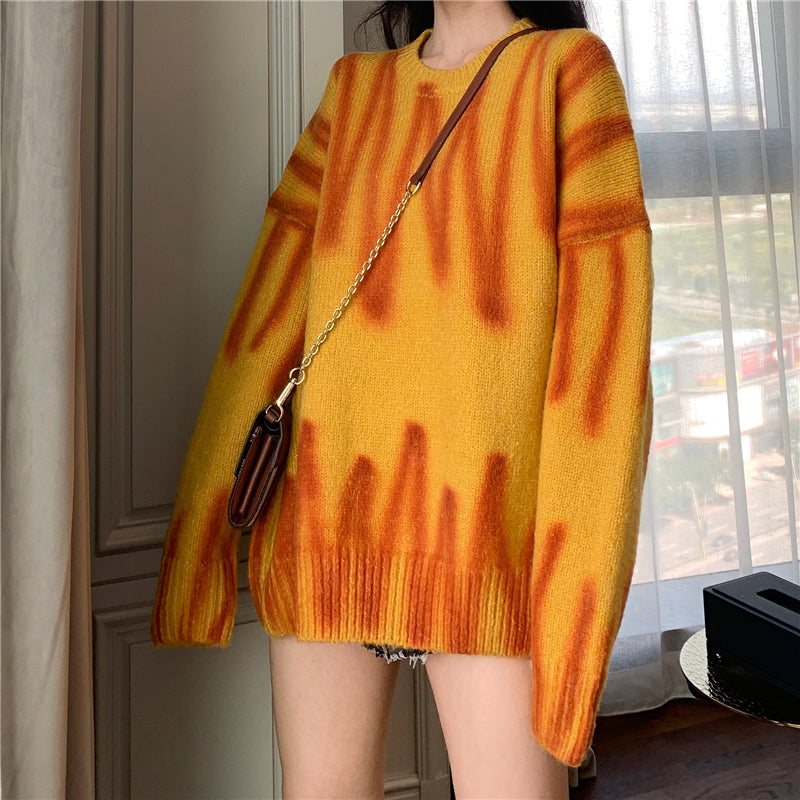 Tie Dye Knitted Oversized Sweater