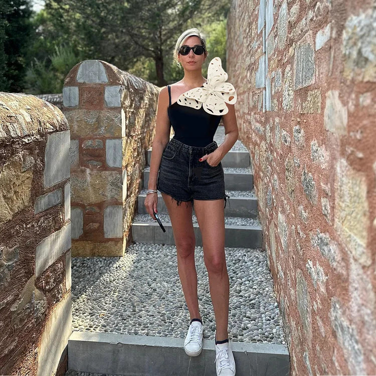 Butterfly Swimsuit  - Black