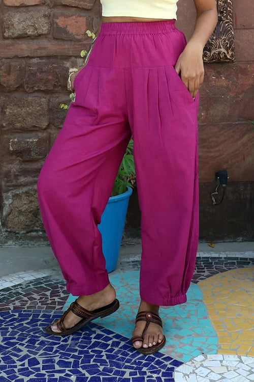 Elastic Waist Loose Pants