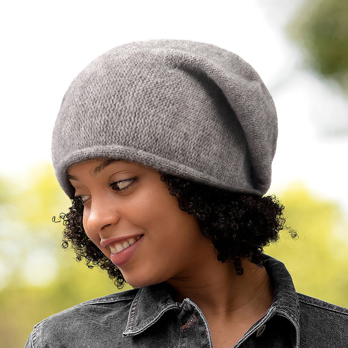 Slouchy Ribbed Knit Beanie