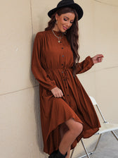 Slim Single-Breasted Shirt Dress With Temperament