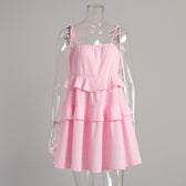 Spaghetti Strap Tiered Ruffle Mini Dress 7