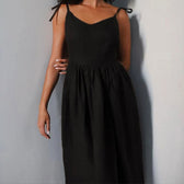 One Shoulder Sleeveless High Split Loose Midi Dress 8