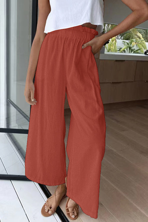 Elasticised Paper Bag Style Pants