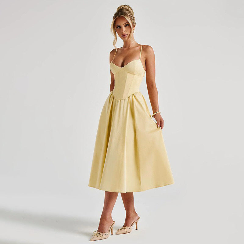 Sampson Midi Dress - Yellow