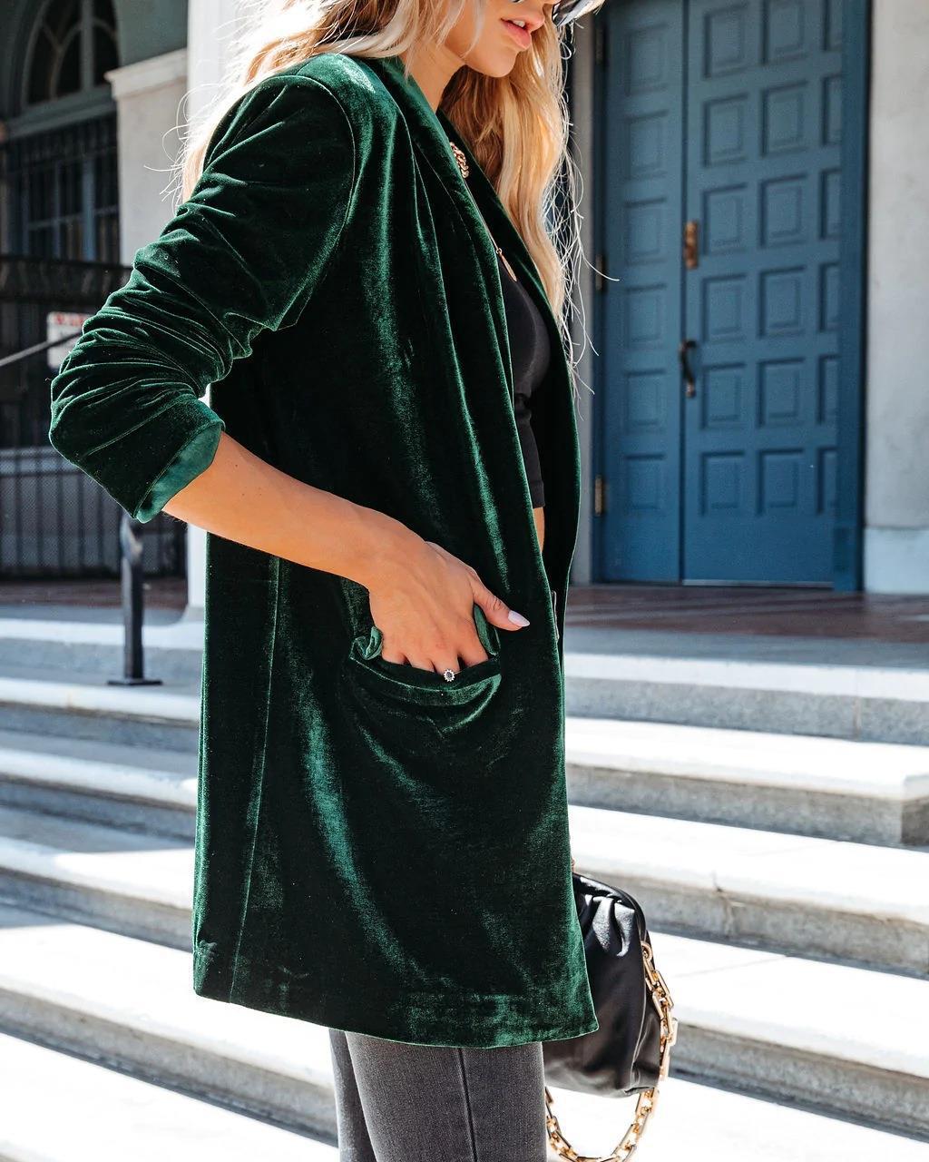 Don't Think Twice Velvet Cardigan Coat