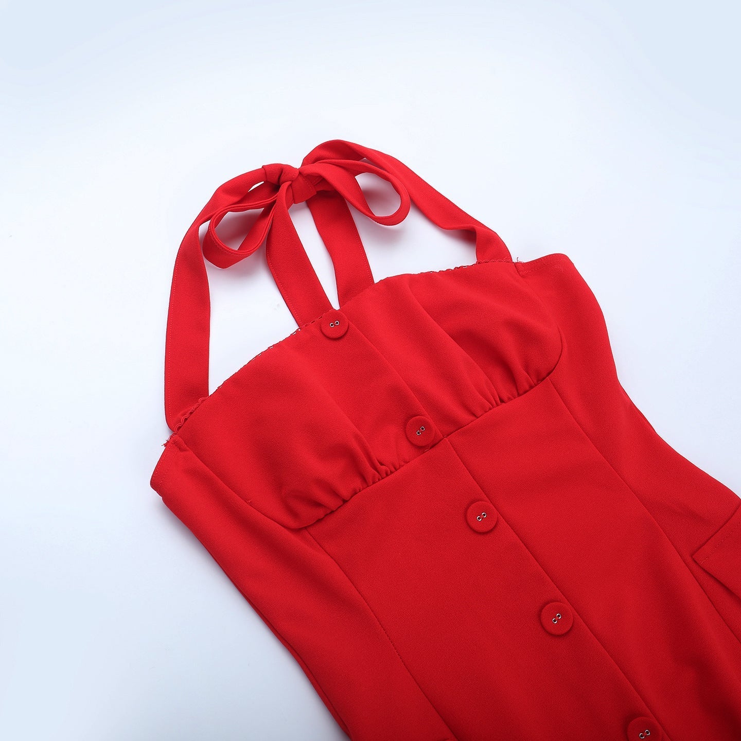 Carnes Midi Dress - Red