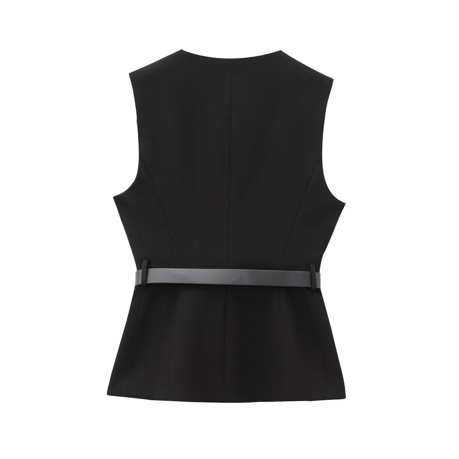 Suede Vest with Belt