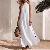 High Neck Sleeveless Side Slit Maxi Dress 2