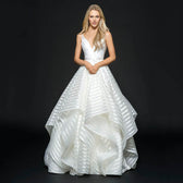Backless Lace Mid Waist Small Tail Beautiful Light White Dress - View 3