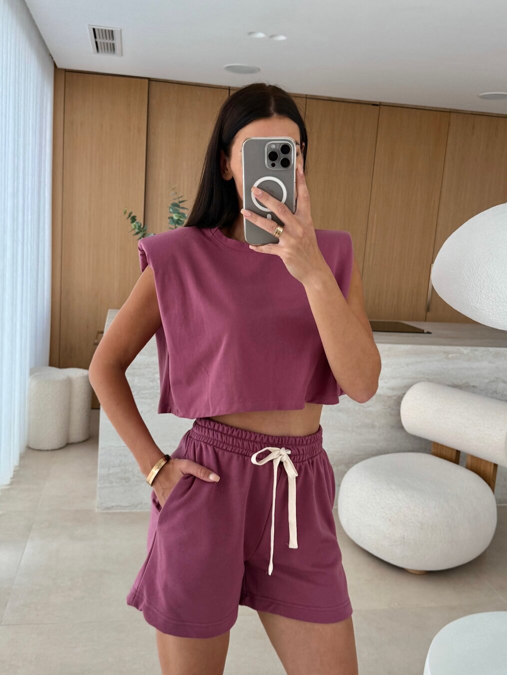 Beaver Co-Ord Set - Rose Red