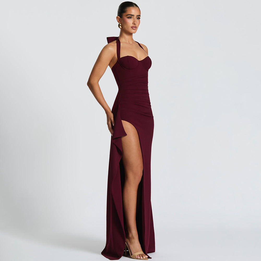 Nekoda Maxi Dress - Maroon