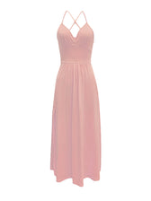 V-Neck Spaghetti Strap High Split Maxi Gown 9